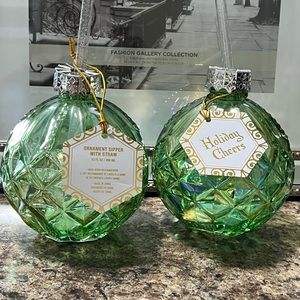 Iridescent, holiday beverage sipper.